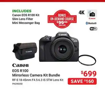 Visions Electronics Canon eos r100 mirrorless camera kit bundle offer