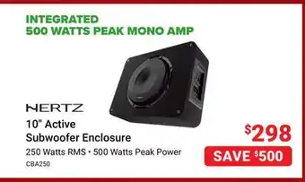 Visions Electronics Hertz 10 active subwoofer enclosure offer