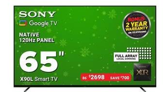 Visions Electronics Sony native 120hz panel x90l smart tv 65 offer