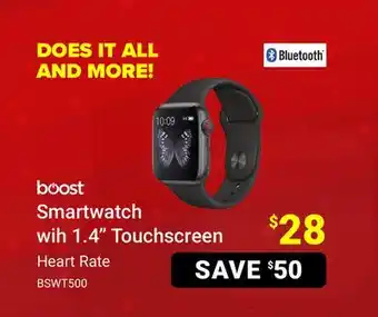 Visions Electronics Boost smartwatch wih 1.4 touchscreen offer