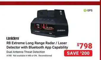 Visions Electronics Uniden r8 extreme long range radar / laser detector with bluetooth app capability offer