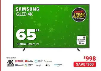 Visions Electronics Samsung 65 q60ca smart tv offer