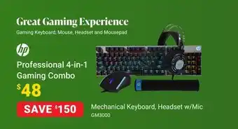 Visions Electronics Hp professional 4-in-1 gaming combo offer
