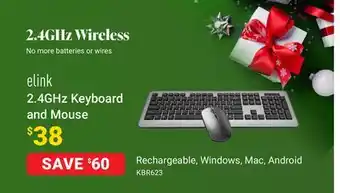 Visions Electronics Elink 2.4ghz keyboard and mouse offer