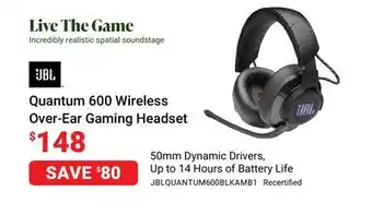 Visions Electronics Jbl quantum 600 wireless over-ear gaming headset offer