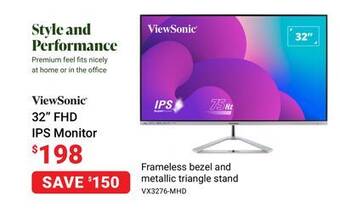 Visions Electronics 32 fhd ips monitor offer