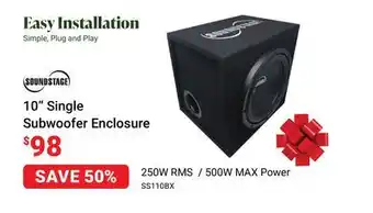 Visions Electronics Soundstage 10 single subwoofer enclosure offer