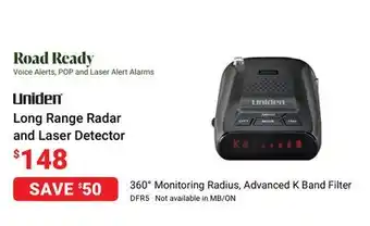 Visions Electronics Uniden long range radar and laser detector offer