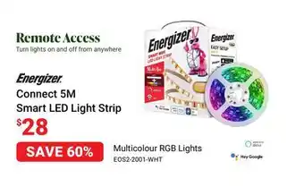 Visions Electronics Energizer connect 5m smart led light strip offer