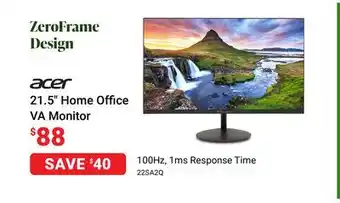 Visions Electronics Acer 21.5 home office va monitor offer