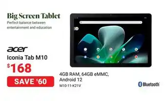 Visions Electronics Acer iconia tab m10 offer