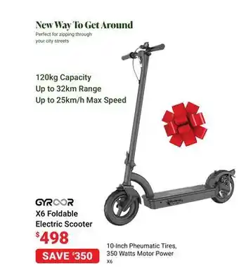 Visions Electronics Gyroor x6 foldable electric scooter offer