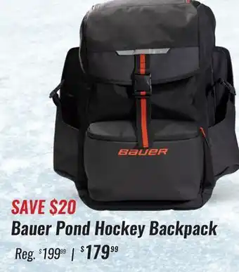 Hockey Life Bauer pond hockey backpack offer