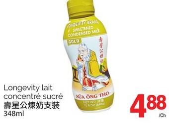 T&T Supermarket Longevity lait concentré sucré, 348ml offer