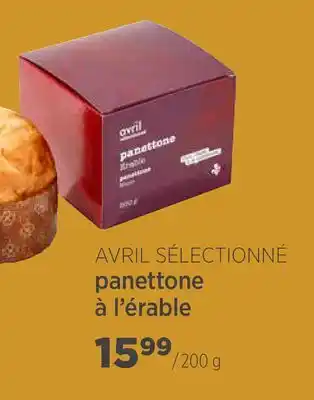 Avril Panettone à l'érable offer