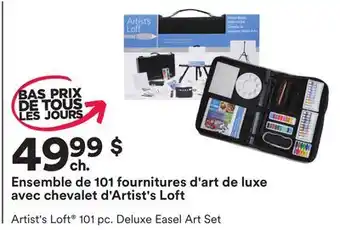 Michaels Ensemble de 101 fournitures d'art de luxe avec chevalet d'artist's loft offer
