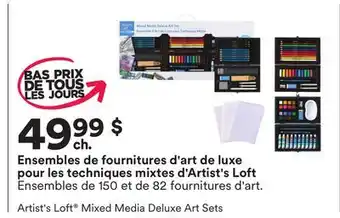 Michaels Ensembles de fournitures d'art de luxe pour les techniques mixtes d'artist's loft offer