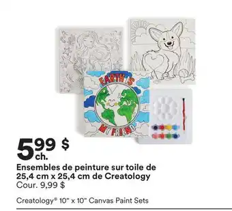 Michaels Ensembles de peinture sur toile de 25,4 cm x 25,4 cm de creatology offer