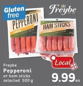 IGA Freybe Pepperoni or ham sticks 500g offer