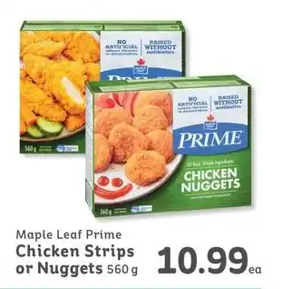 IGA Maple Leaf Prime Chicken Strips or Nuggets 560g offer
