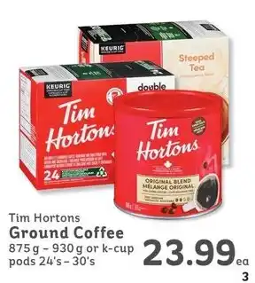 IGA Tim Hortons Ground Coffee offer
