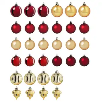 IKEA Vinterfint decoration, set of 32, red/gold-colour offer