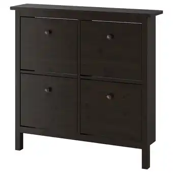 IKEA Hemnes shoe cabinet with 4 compartments, black-brown, 42 1/8x8 5/8x39 3/4 offer