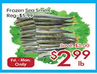 Sunny Food Mart Frozen sea smelt offer