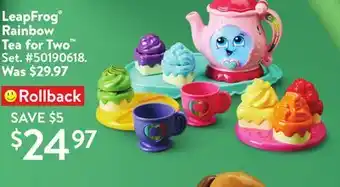 Walmart Leapfrog rainbow tea for two offer
