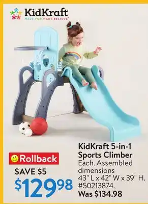 Walmart Kidkraft 5-in-1 sports climber offer