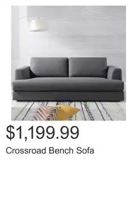Costco Crossroad bench sofa offer