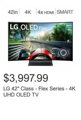 Costco Lg 42 class - flex series - 4k uhd oled tv offer