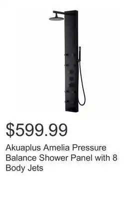 Costco Akuaplus amelia pressure balance shower panel with 8 body jets offer