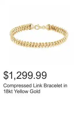 Costco Compressed link bracelet in 18kt yellow gold offer