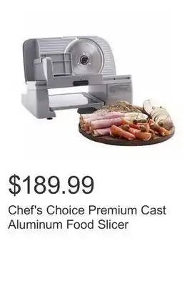 Costco Chef's choice premium cast aluminum food slicer offer