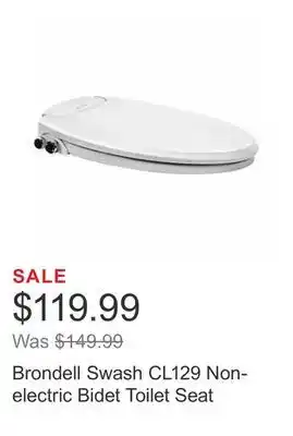 Costco Brondell swash cl129 non-electric bidet toilet seat offer