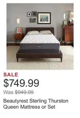 Costco Beautyrest sterling thurston queen mattress or set offer