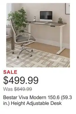 Costco Bestar viva modern 150.6 (59.3 in.) height adjustable desk offer