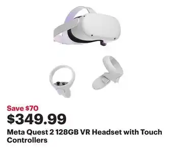 Best Buy Meta quest 2 128gb vr headset with touch controllers offer