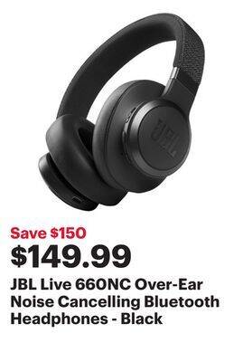 Best Buy Jbl live 660nc over-ear noise cancelling bluetooth headphones - black offer