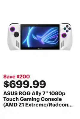 Best Buy Asus rog ally 7 1080p touch gaming console (amd z1 extreme/radeon navi3/16gb ram/512gb ssd/windows 11/xbox gamepass) - exclus offer