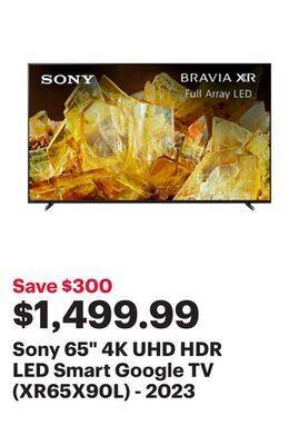 Best Buy Sony 65 4k uhd hdr led smart google tv (xr65x90l) - 2023 offer