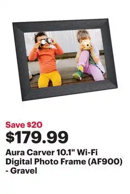 Best Buy Aura carver 10.1 wi-fi digital photo frame (af900) - gravel offer
