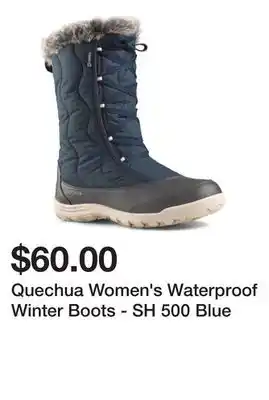 Decathlon Quechua women's waterproof winter boots - sh 500 blue offer