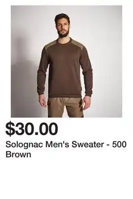 Decathlon Solognac men's sweater - 500 brown offer