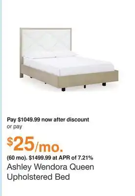 Ashley Furniture Ashley wendora queen upholstered bed offer