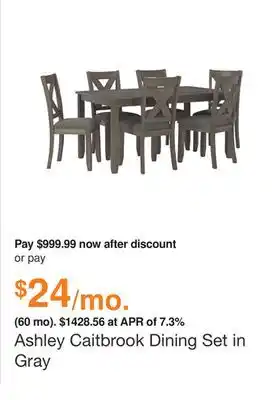 Ashley Furniture Ashley caitbrook dining set in gray offer