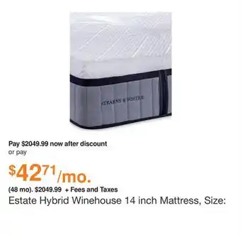 Ashley Furniture Estate hybrid winehouse 14 inch mattress, size: twin xl by stearns & foster offer