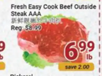 Oceans Fresh Food Market Fresh easy cook beef outside steak aaa offer