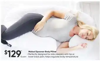 Sleep Country Malouf spooner body pillow offer